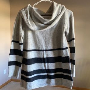 Loft grey striped sweater - petite Large